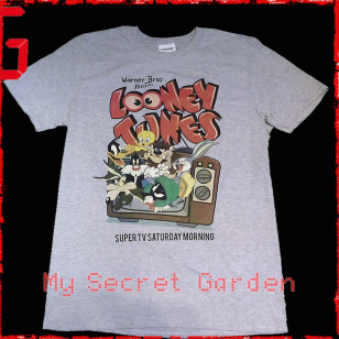 Looney Tunes - Retro TV Cartoon Official Fitted Jersey T Shirt ( Men S, M, L ) ***READY TO SHIP from Hong Kong***